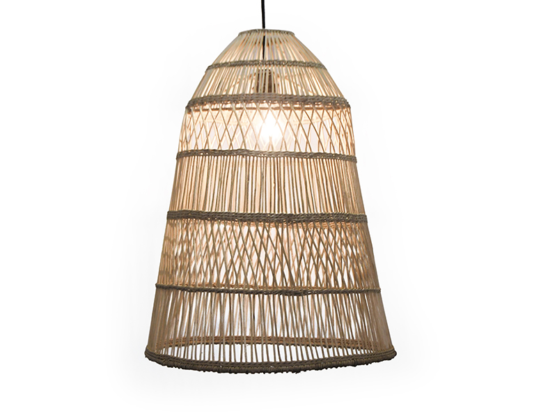 Natural Simple Rattan Bell Light